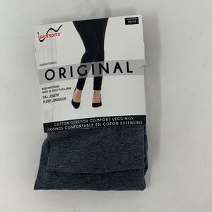 Gray Leggings Cotton Full Length - Medium